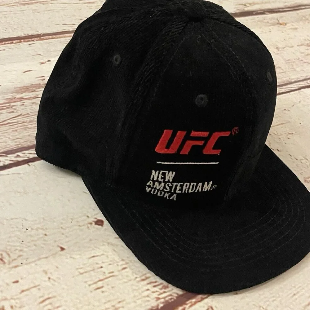 UFC New Amsterdam Vodka Corduroy Hat‎ Snapback Black Raymaco Caps